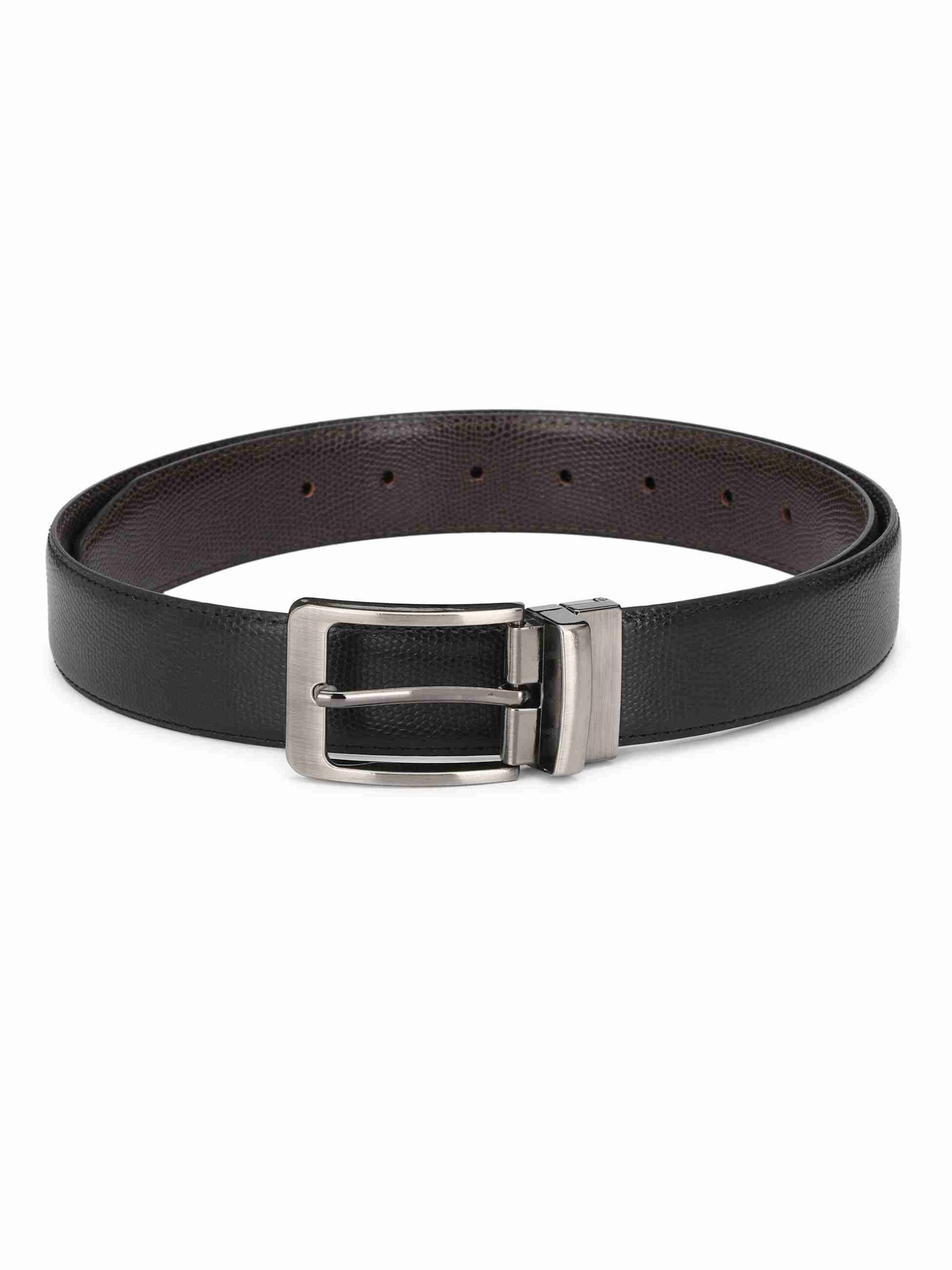 LIZARD DESIGN PU REVERSIBLE BELT WITH TURNING BUCKLE