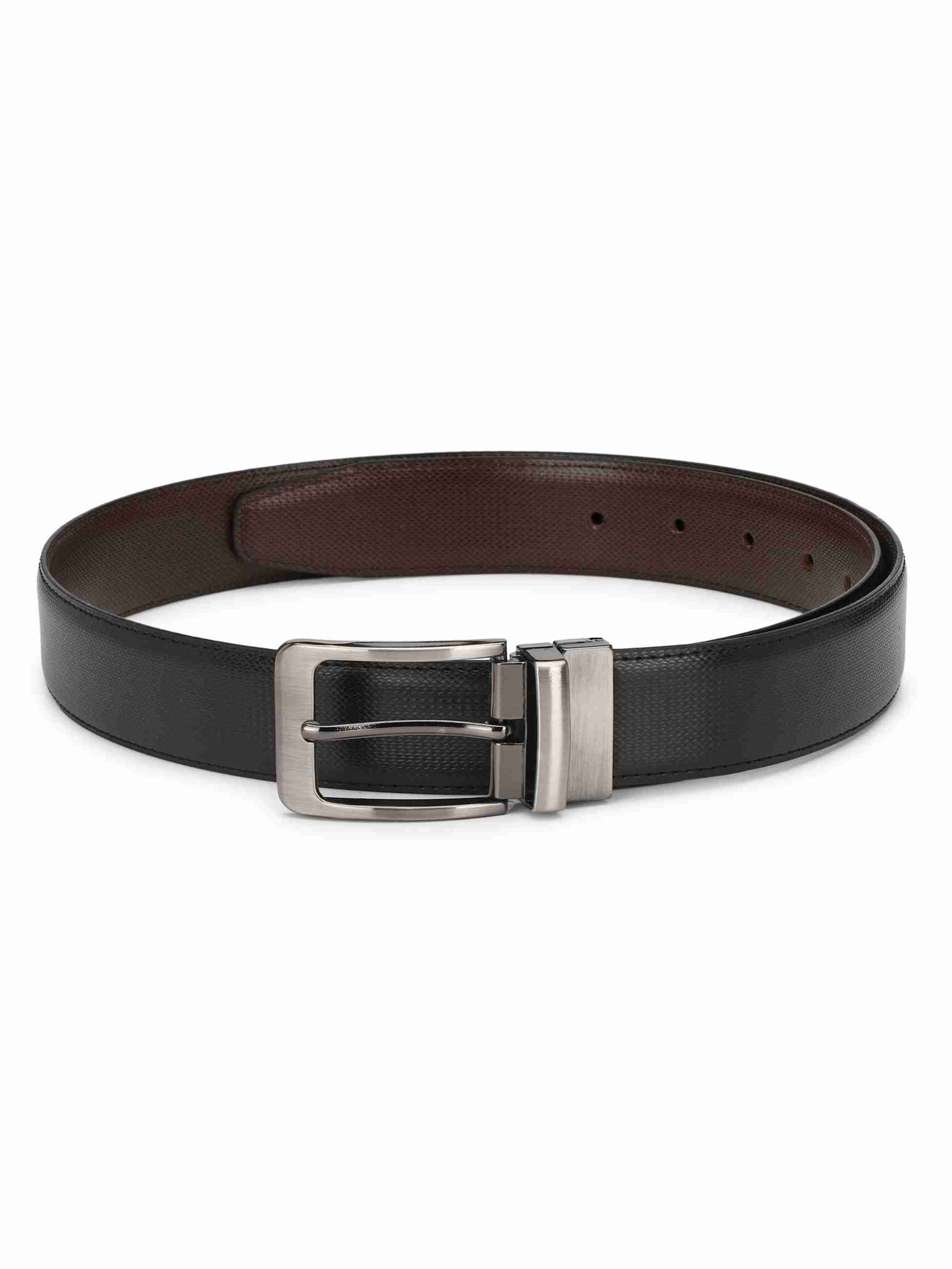 DOTTED DESIGN PU REVERSIBLE BELT WITH TURNING BUCKLE