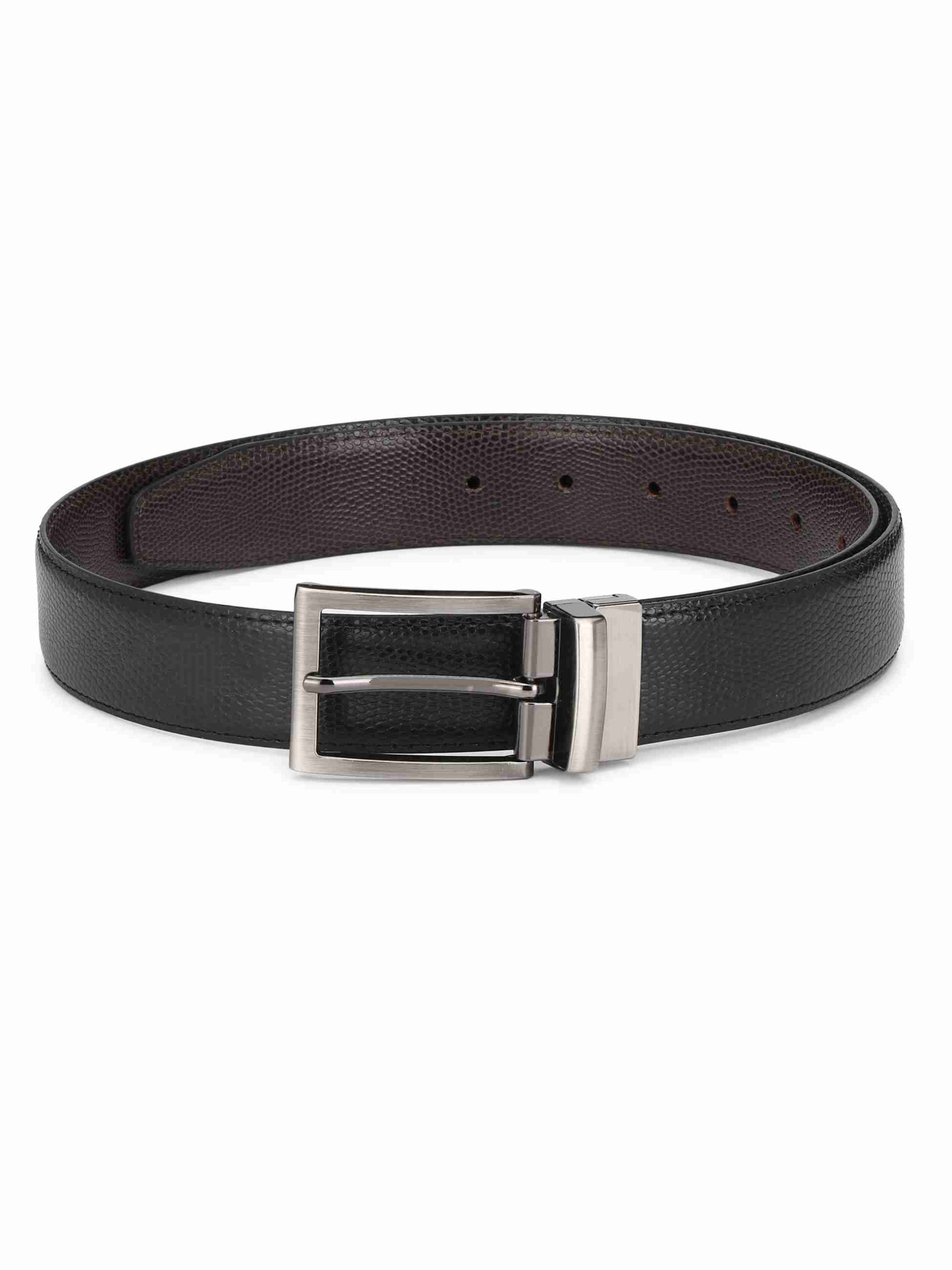 LIZARD DESIGN PU REVERSIBLE BELT WITH TURNING BUCKLE