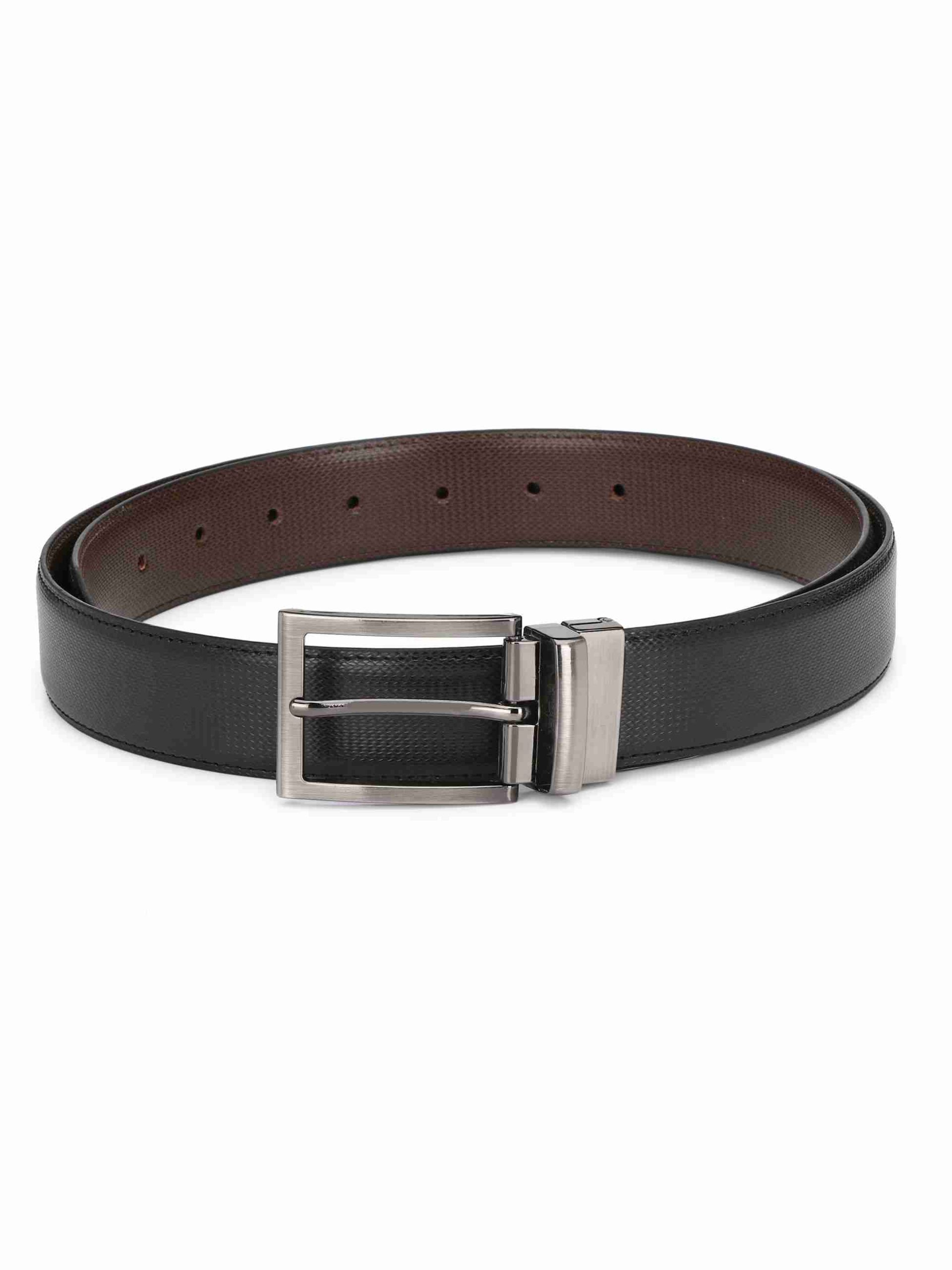 DOTTED DESIGN PU REVERSIBLE BELT WITH TURNING BUCKLE