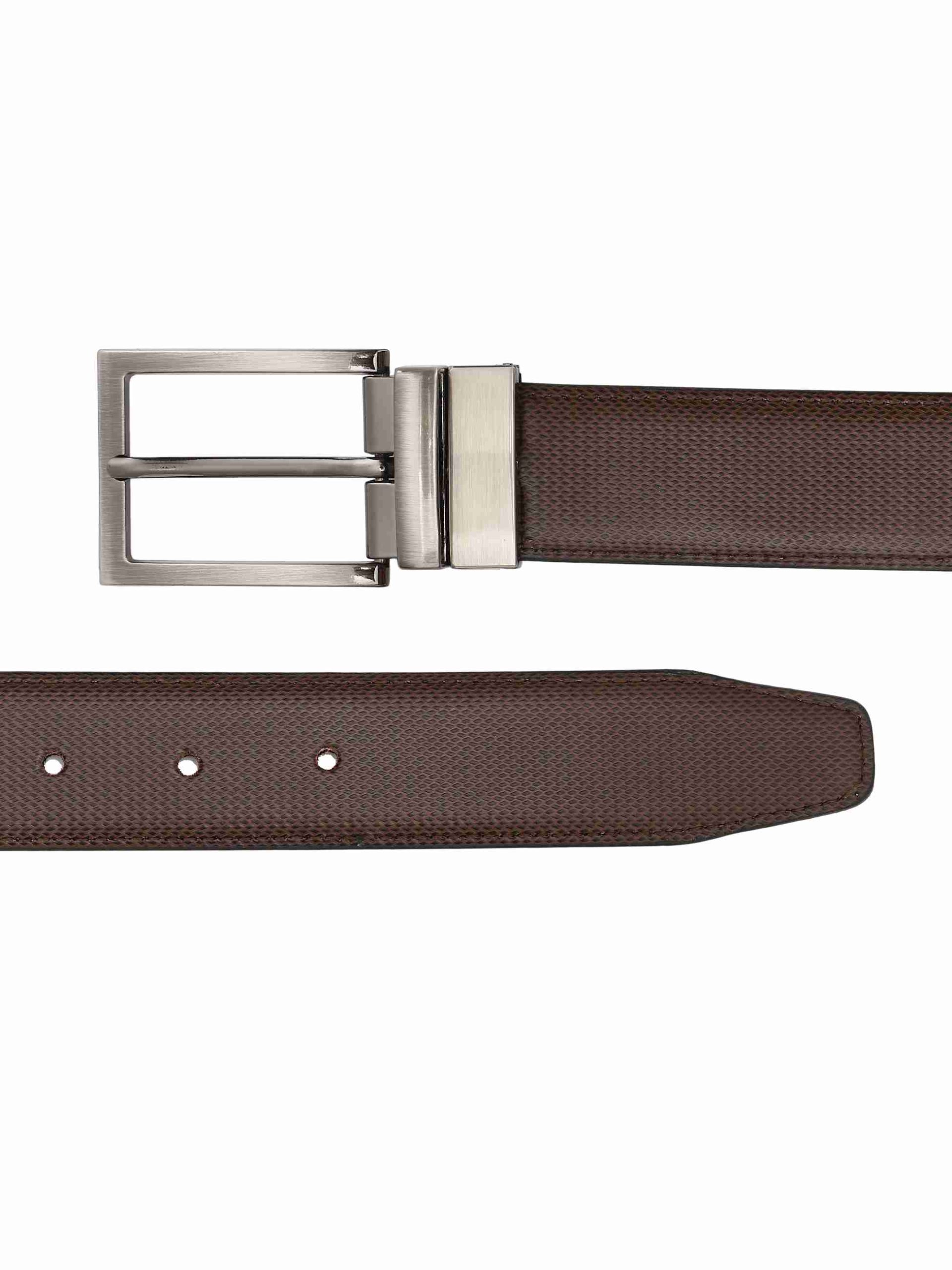 DOTTED DESIGN PU REVERSIBLE BELT WITH TURNING BUCKLE - CALVADOSS