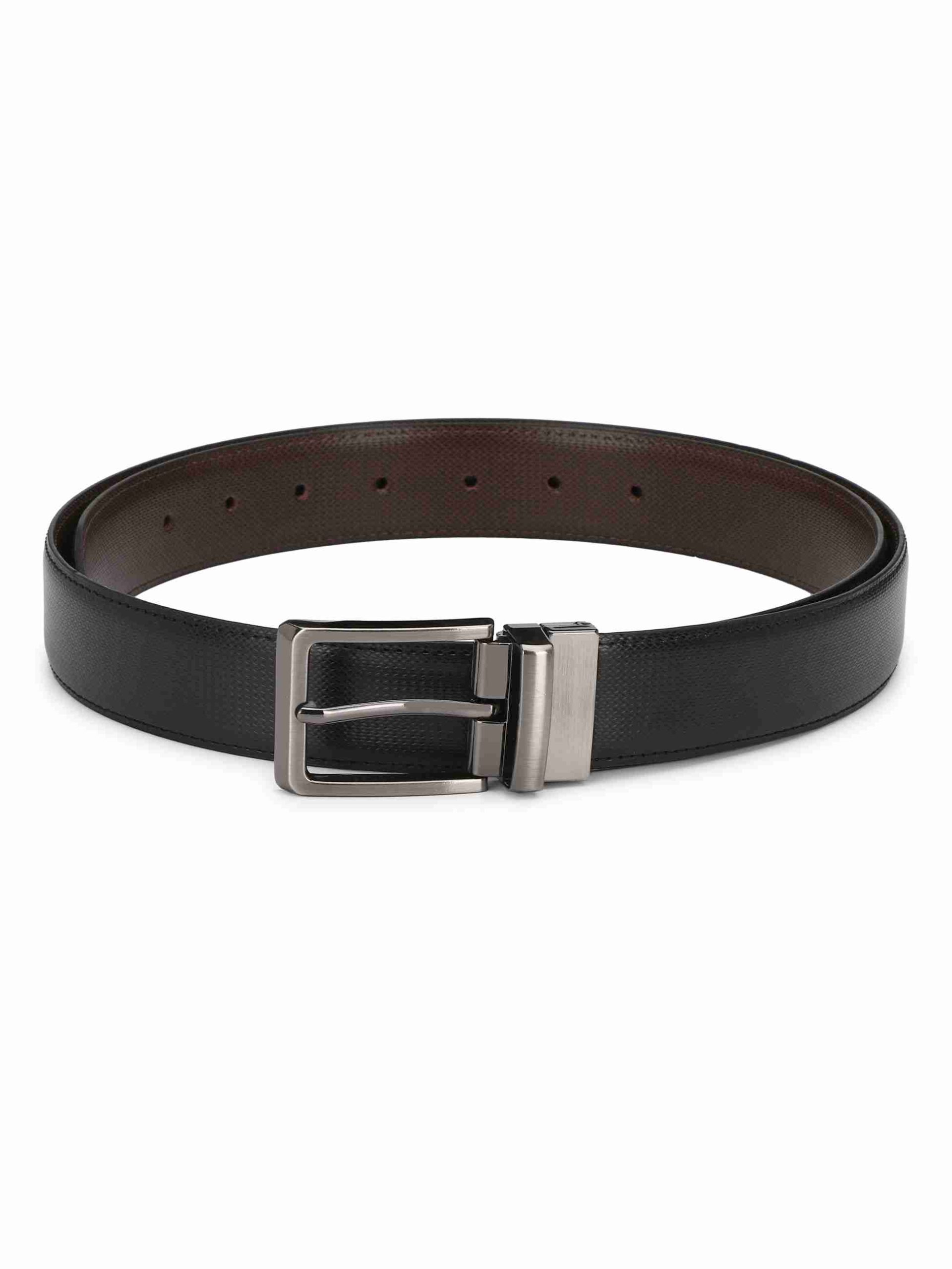 DOTTED DESIGN PU REVERSIBLE BELT WITH TURNING BUCKLE