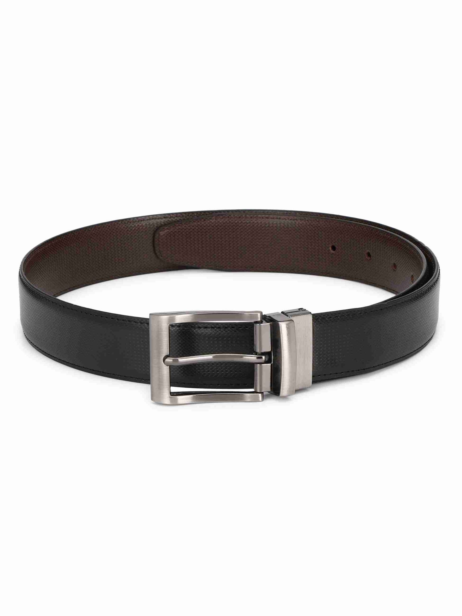 DOTTED DESIGN PU REVERSIBLE BELT WITH TURNING BUCKLE - CALVADOSS