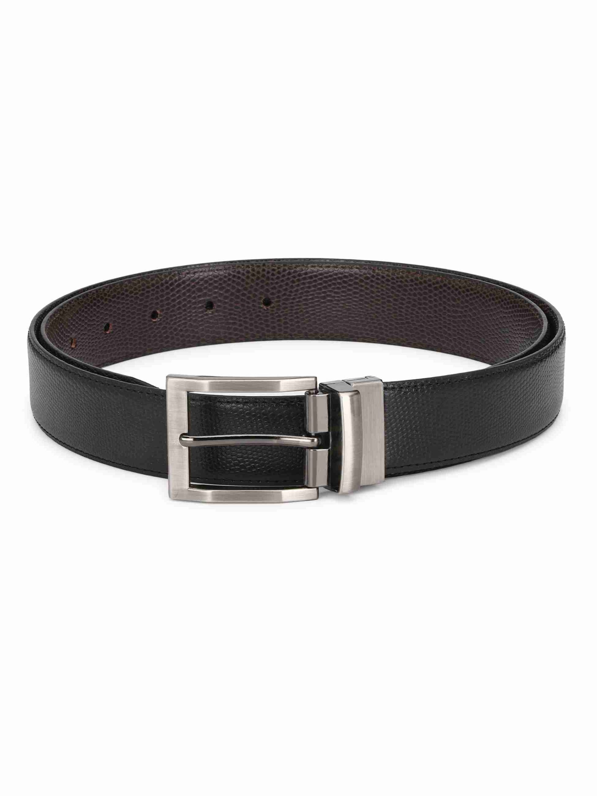 LIZARD DESIGN PU REVERSIBLE BELT WITH TURNING BUCKLE