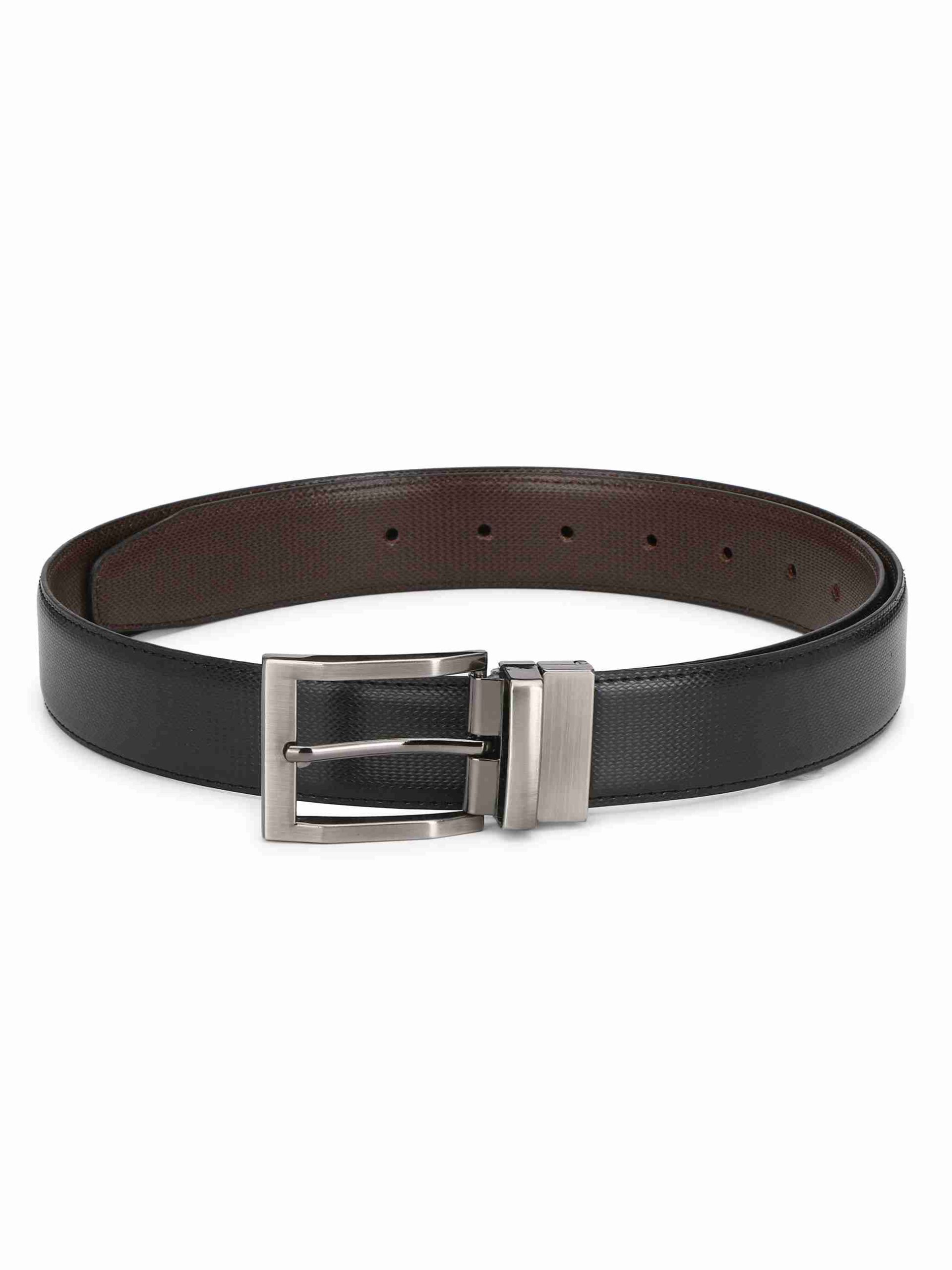 DOTTED DESIGN PU REVERSIBLE BELT WITH TURNING BUCKLE