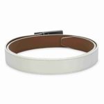 TEXAS LEATHER FINISH PU SILVER BELT