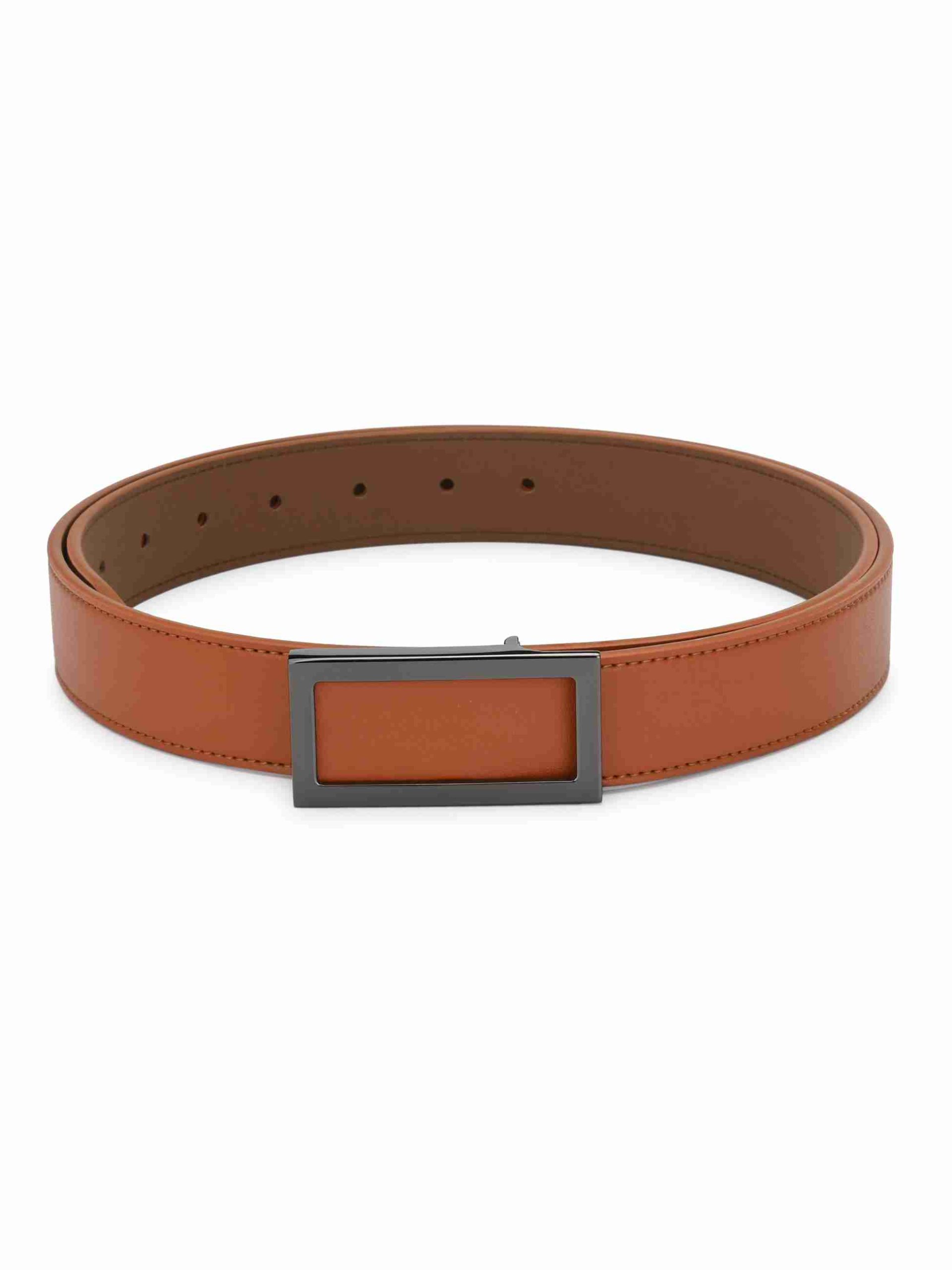 TEXAS LEATHER FINISH PU TAN BELT