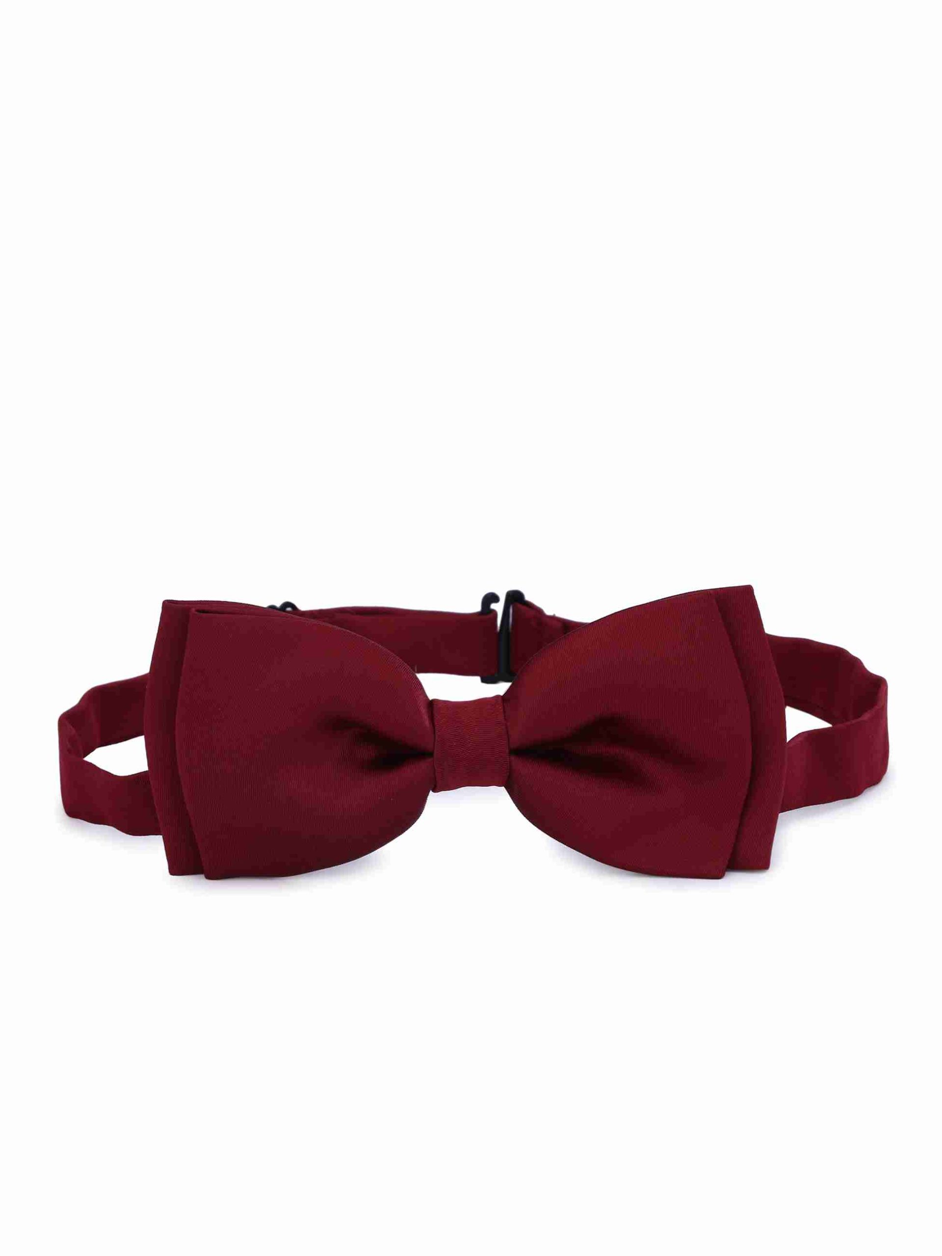 Premium Maroon Satin BowTie