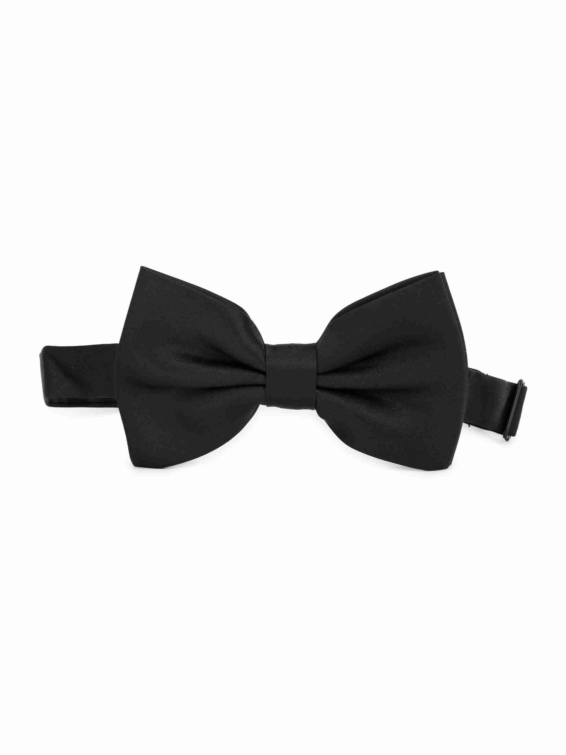 Premium Black Satin BowTie