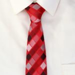 Premium checked broad Tie and Pocket Square Combo