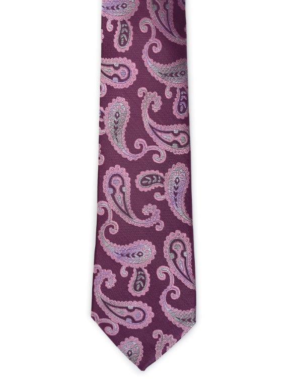 Premium Paisley Design Woven broad Tie and Pocket Square Combo - CALVADOSS