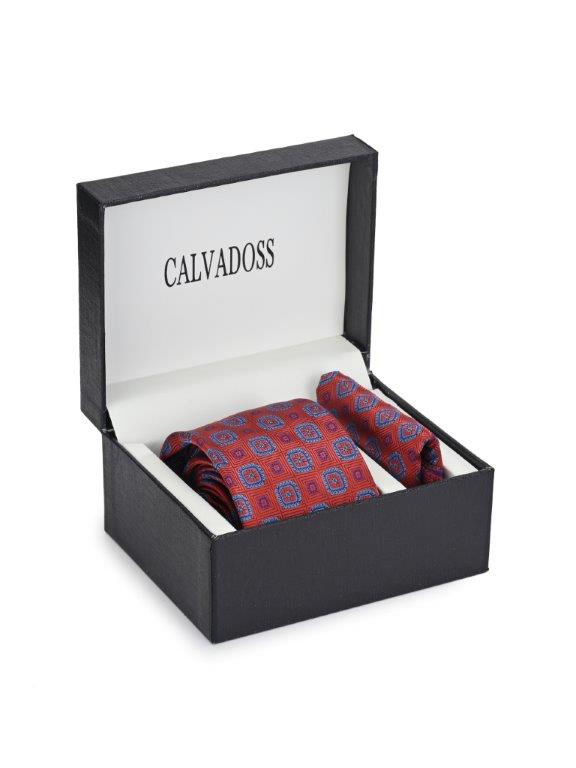 Premium Woven broad Tie and Pocket Square Combo - CALVADOSS