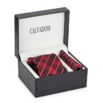Premium checked broad Tie and Pocket Square Combo
