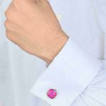 Ultra Premium Diamond Patterned Color Cufflinks