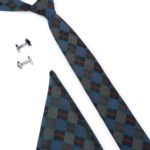 Premium broad Tie, Cufflinks, Pocket Square Combo