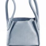 Women Sky Blue Leather Structured Slingbag