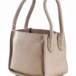 Women Beige Leather Structured Slingbag