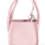 Women Pink Leather Structured Slingbag