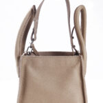 Women Beige Leather Structured Slingbag