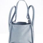 Women Sky Blue Leather Structured Slingbag