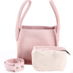 Women Pink Leather Structured Slingbag