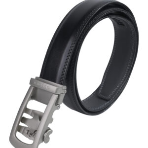 Men Premium Comfort Fit Silver Solid Gear PU Belt