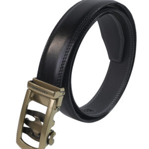 Men Premium Comfort Fit Antique Gold Solid Gear PU Belt