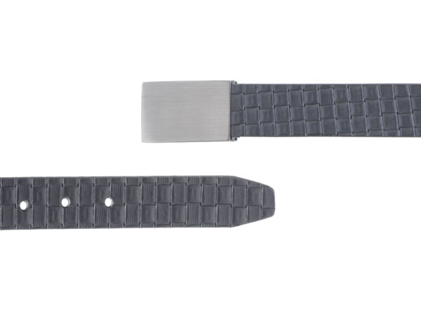 Boys Black Textured Leather Belt - Image 2