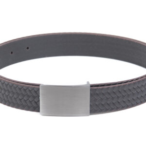 Boys Brown Textured Leather Belt