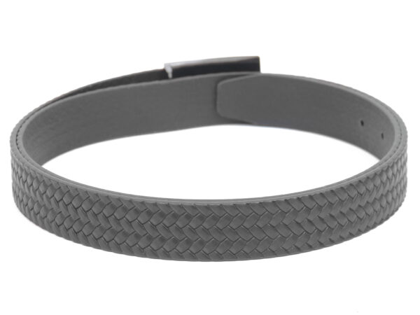 Women Black Textured Leather Belt - Image 2