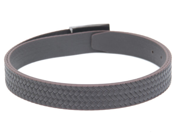Boys Brown Textured Leather Belt - Image 3