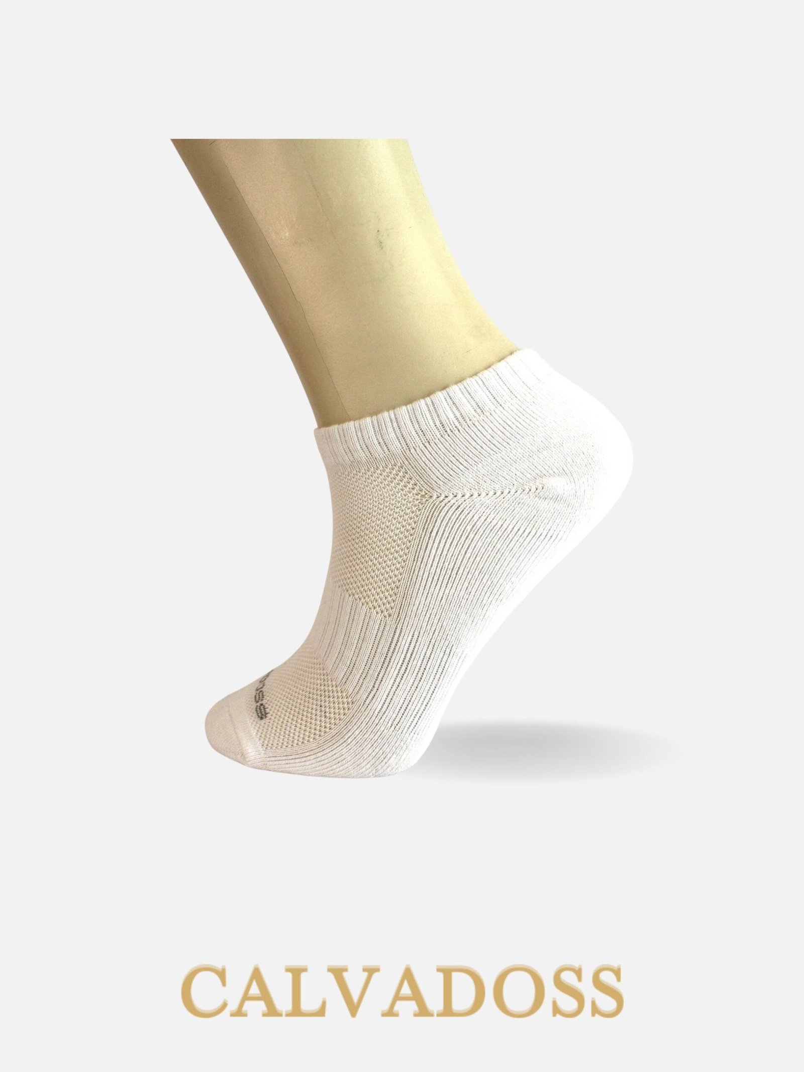 Men Cotton Pack Of 3 Solid Design Low Ankle Length Socks (White)