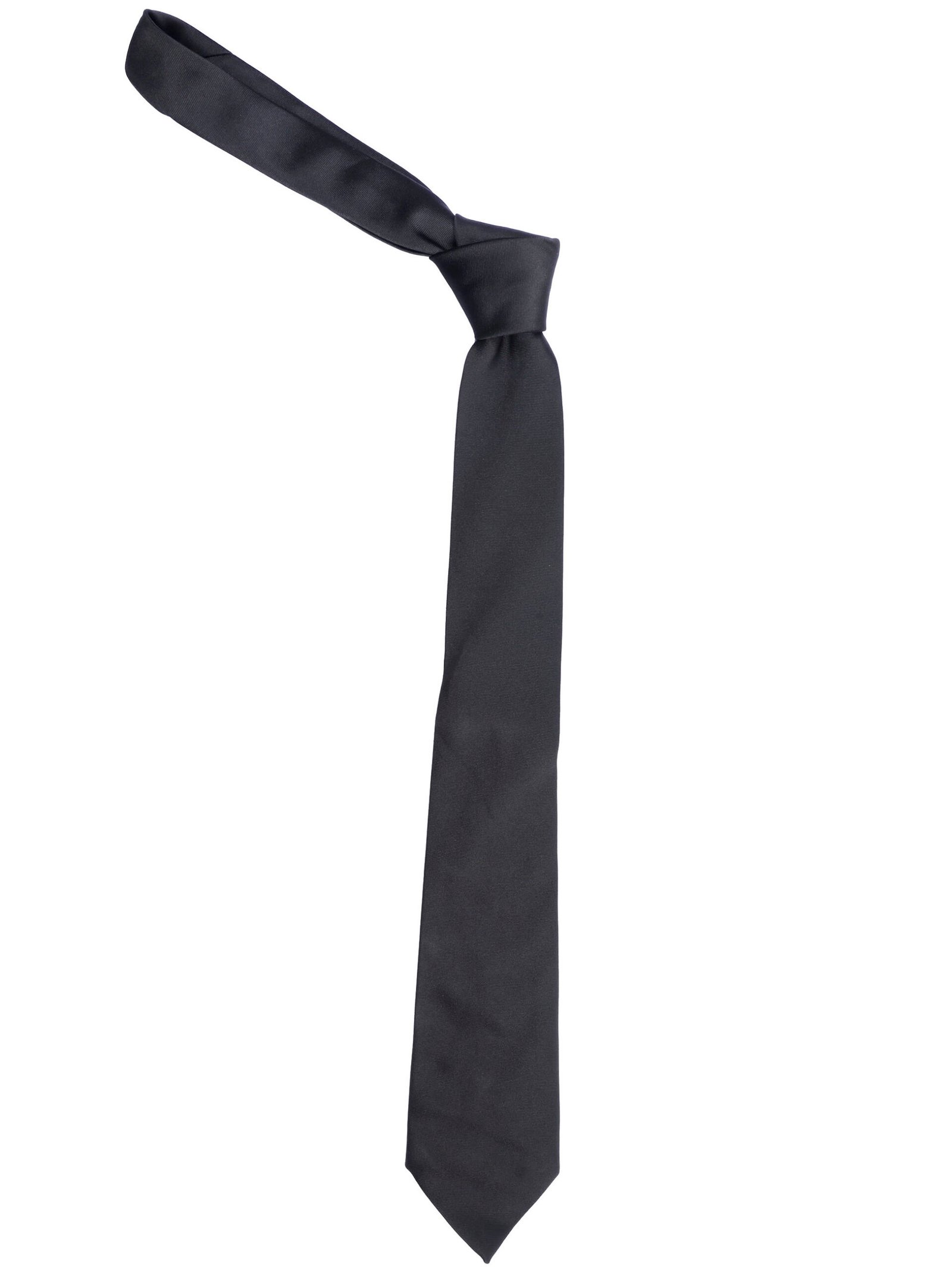 Black Solid Broad Tie