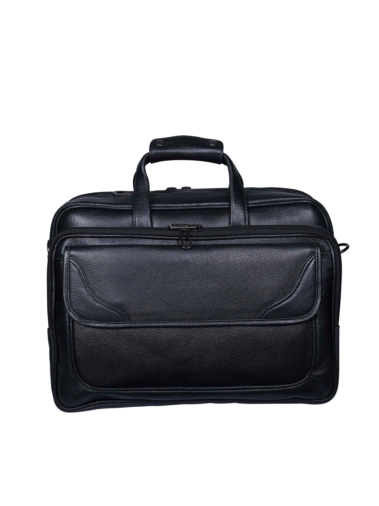 Women’s Up To 17 Inch Textured Leather Laptop Bag (Black)